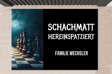 Lustige Fußmatte - Schachmatt